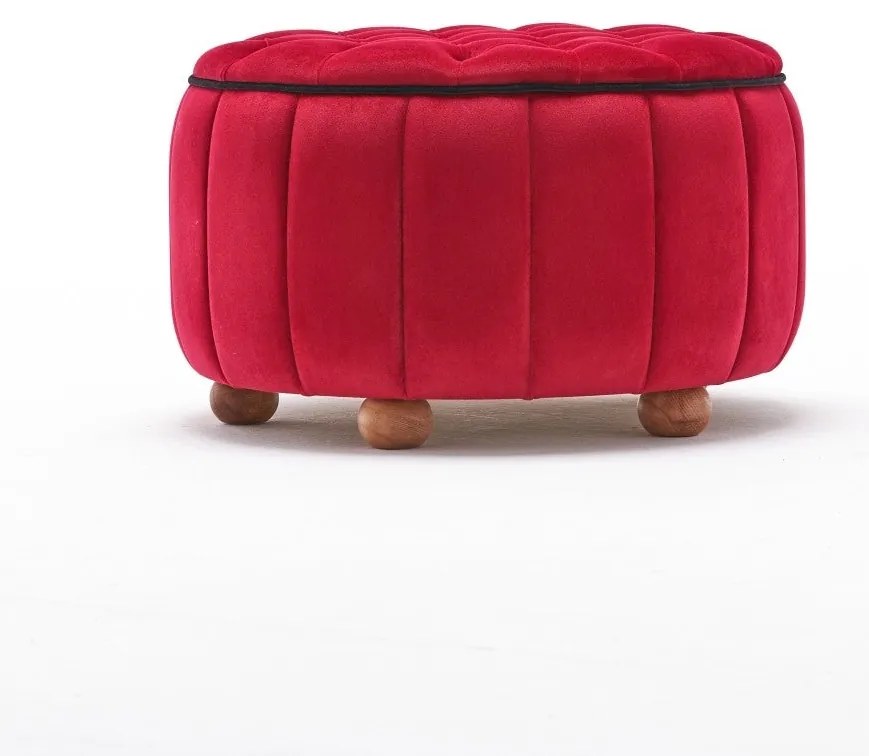 Pouffe Jasmin – Vermelho – 65x42x65 cm