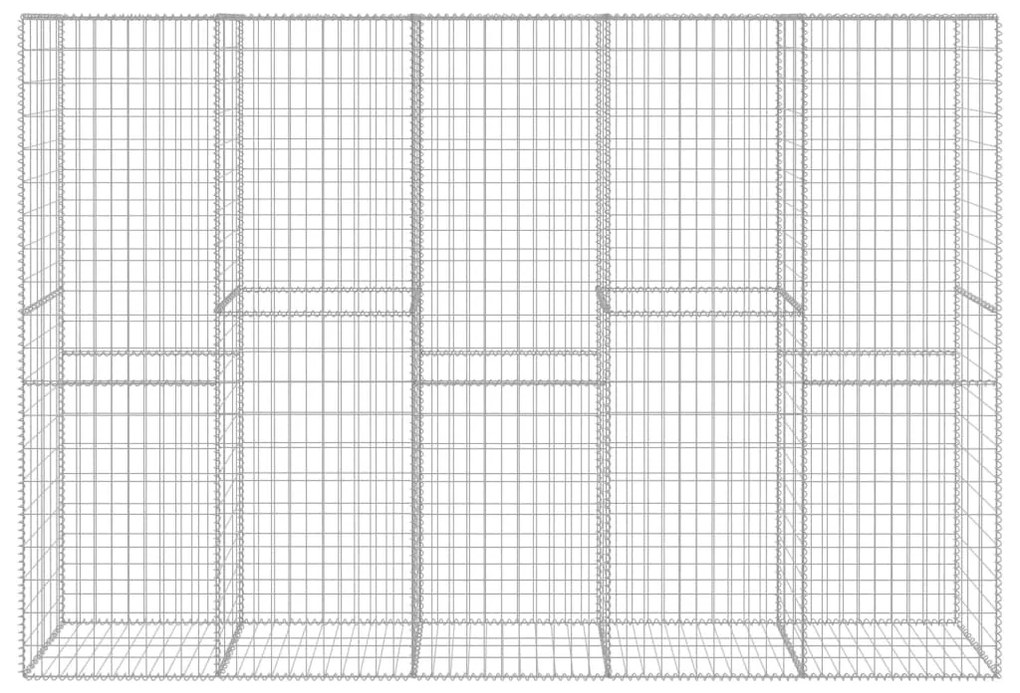 Muro gabião com tampa aço galvanizado 300x50x200 cm