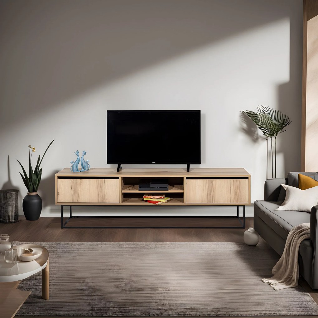Móvel TV Escape – Felt Black – 180 cm x 50 cm x 40 cm