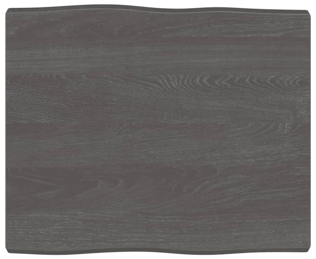 363999 vidaXL Tampo de mesa com bordas vivas carvalho tratado cinza-escuro