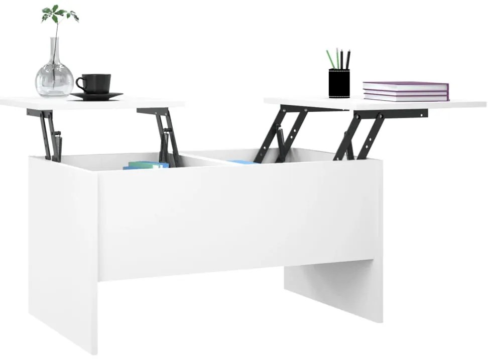 Mesa de centro 80x50x42,5 cm madeira processada branco