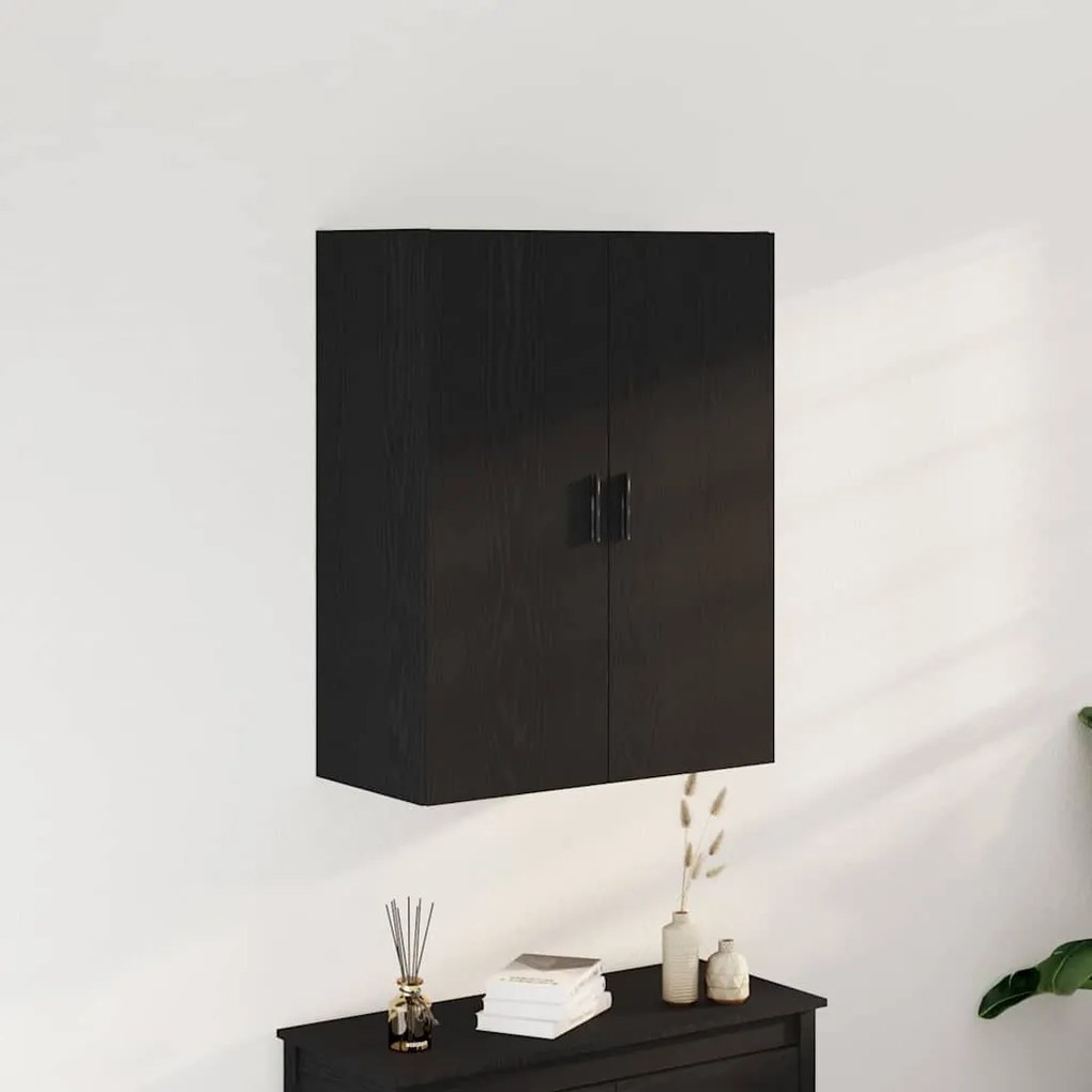Armário de Parede vidaXL Carvalho Preto 69,5x34x90 cm Madeira de Engenharia