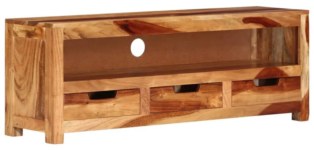 Móvel de TV 110x30x40 cm madeira de acácia maciça