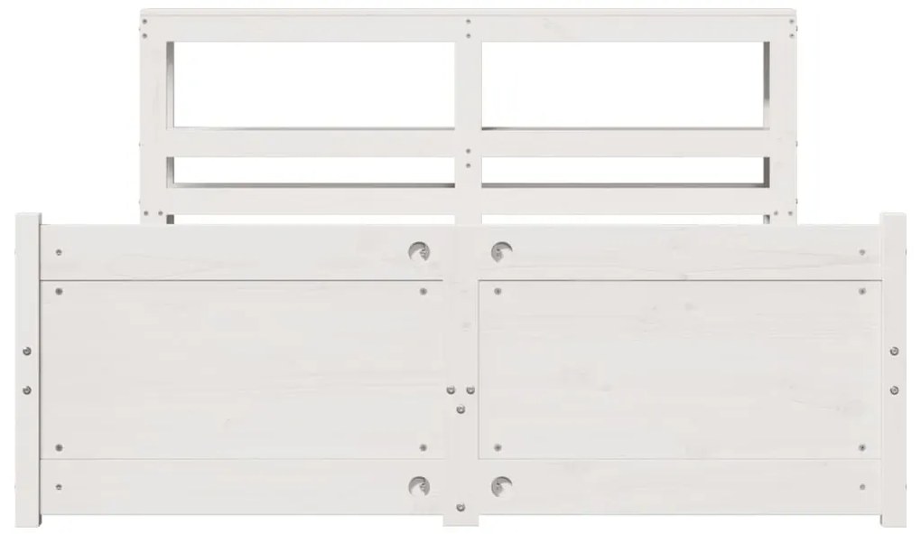 Estrutura de cama c/ cabeceira sem colchão 160x200 cm branco