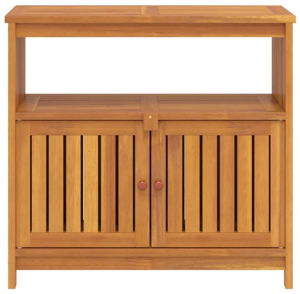 Mesa consola para jardim 80x35x75 cm madeira de acácia maciça