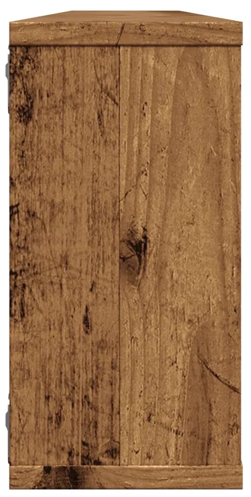 Prateleiras de parede cubos 2 pcs deriv. madeira madeira velha