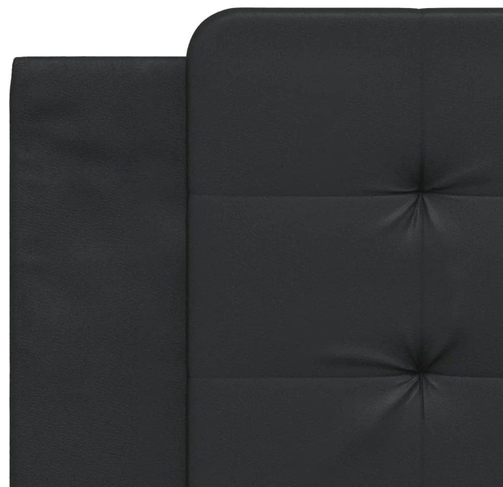 Almofadão de cabeceira 180 cm couro artificial preto