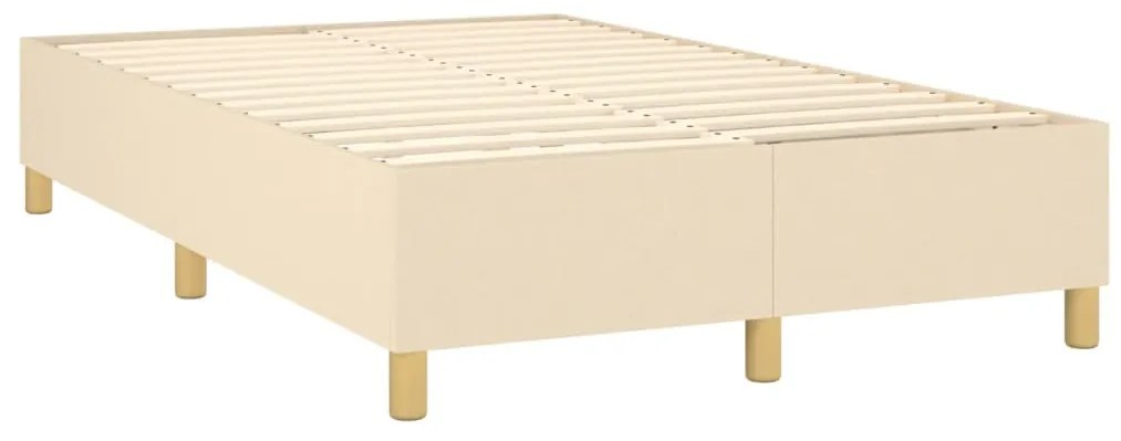 Estrutura de cama 120x200 cm tecido cor creme