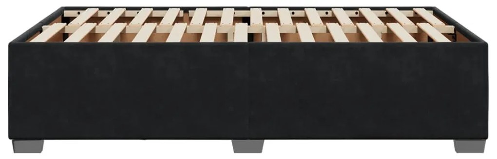 Estrutura de cama sem colchão 120x200 cm veludo preto