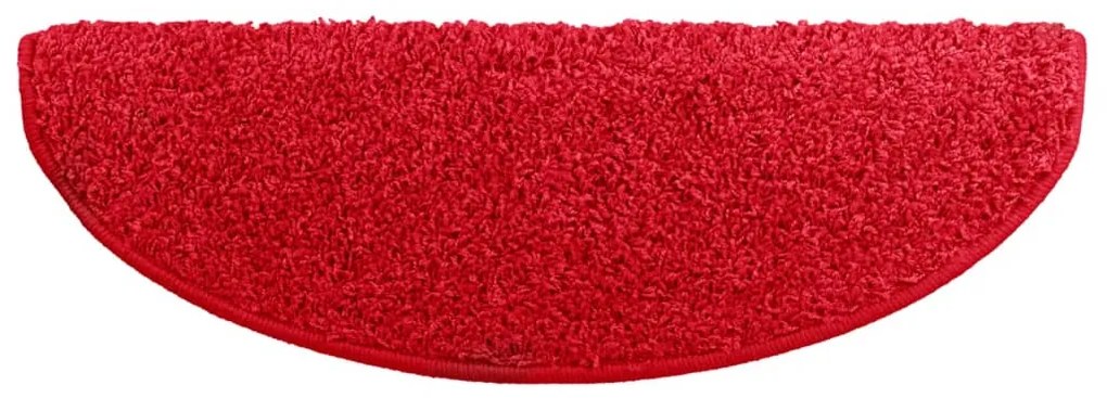 Tapetes de escadas 10 pcs 65x21x4 cm vermelho