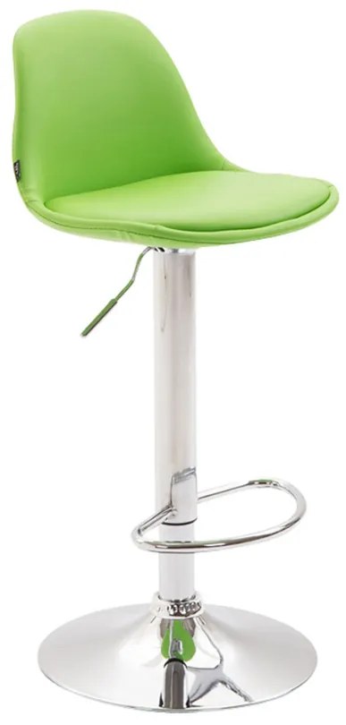 Banco de bar Kiel em couro sintético 39 x 82-104 x 43 cm Verde