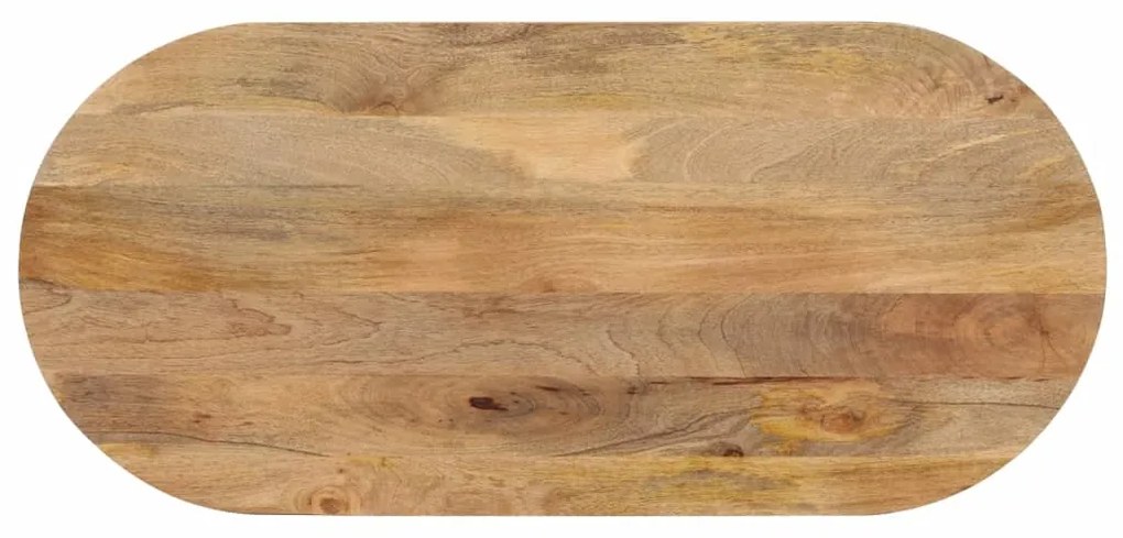 vidaXL Tampo de mesa oval 140x50x2,5 cm madeira de mangueira maciça