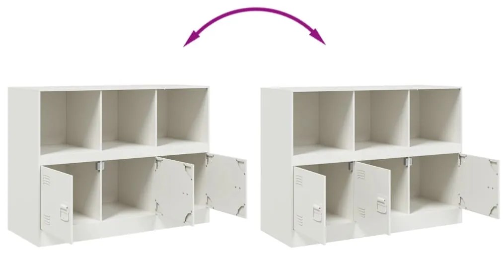 Aparador 99x39x73 cm aço branco