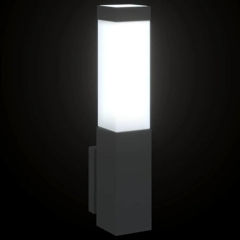 Luz de Parede Externa Preto Aço Inoxidável IP44