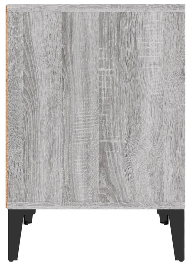 Mesas de cabeceira 2 pcs 40x35x50 cm cinzento sonoma