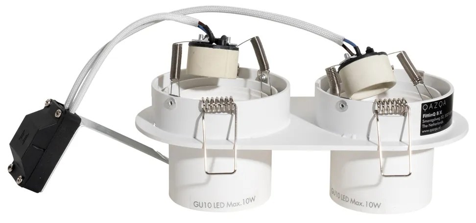 Foco embutido arredondado branco GU10 50mm 2-luzes - Installa