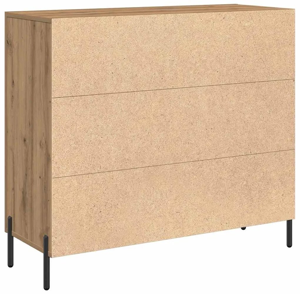 Buffet vidaXL Carvalho Artífice 90x34x80 cm Madeira de Engenharia