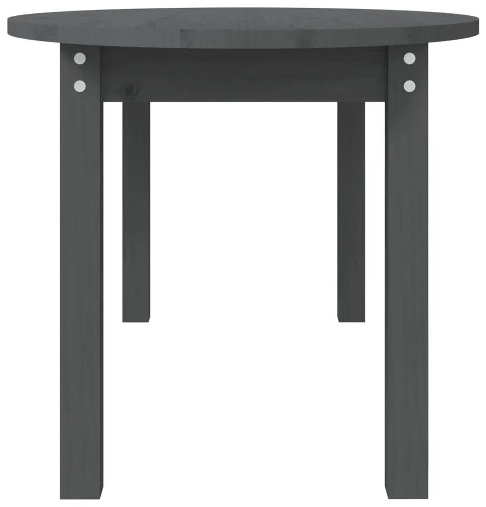 Mesa de centro 110x55x45 cm madeira de pinho maciça cinzento
