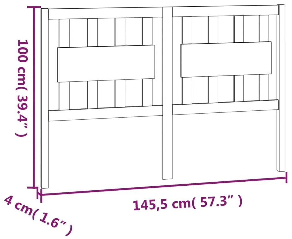 Cabeceira de cama 145,5x4x100 cm pinho maciço castanho mel