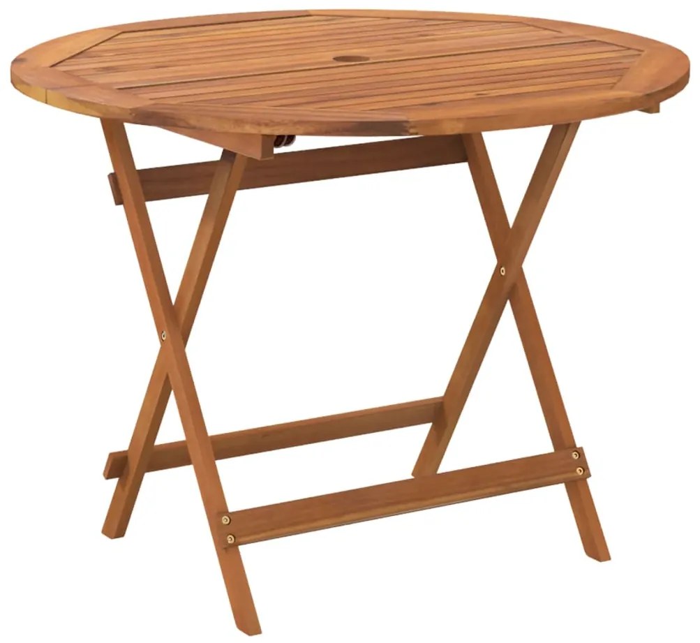 Conjunto de jantar p/ jardim 5 pcs madeira de acácia maciça