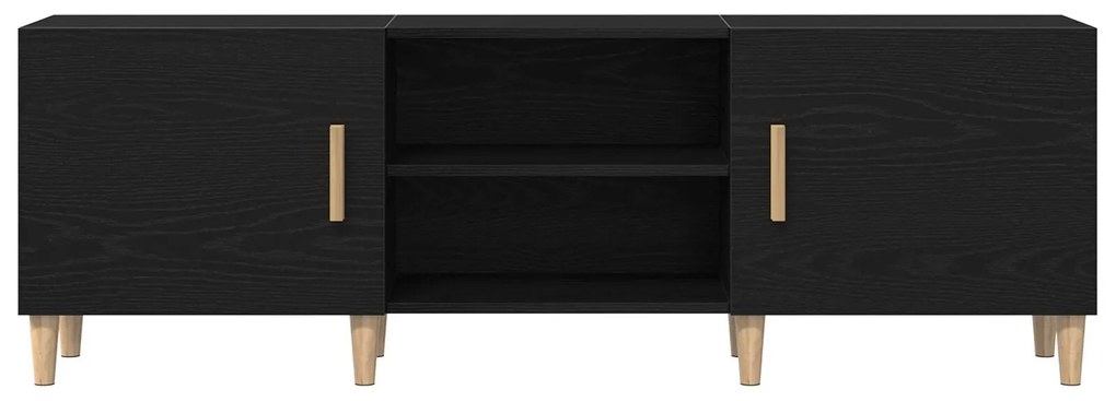 Suporte para TV vidaXL - Carvalho Preto, 150x30x50 cm, Feito de Madeir