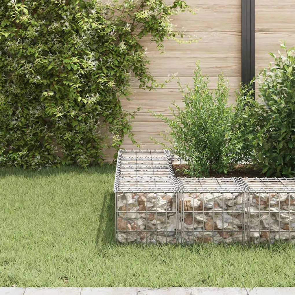 Canteiro elevado/cubo gabião 30x30x30 cm fio de aço