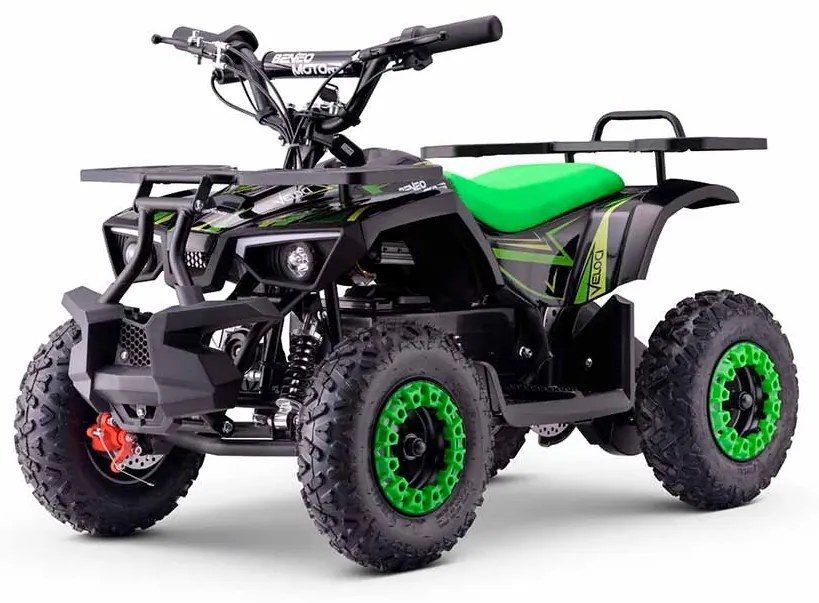 Moto 4 elétrica para crianças ATV Veloci 800W Verde