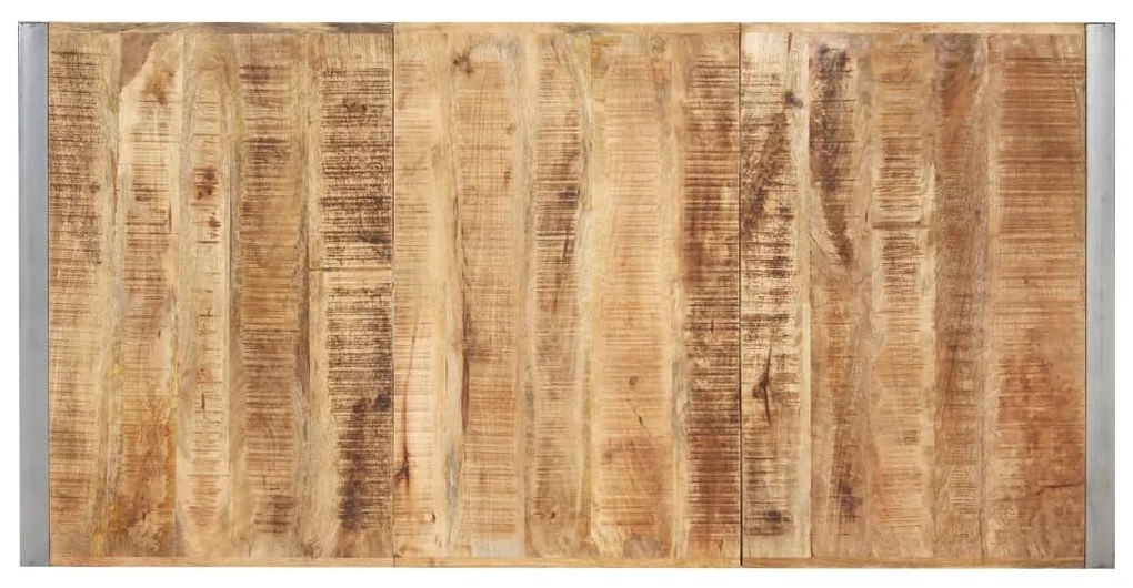 Mesa de jantar 200x100x75 cm madeira de mangueira maciça áspera