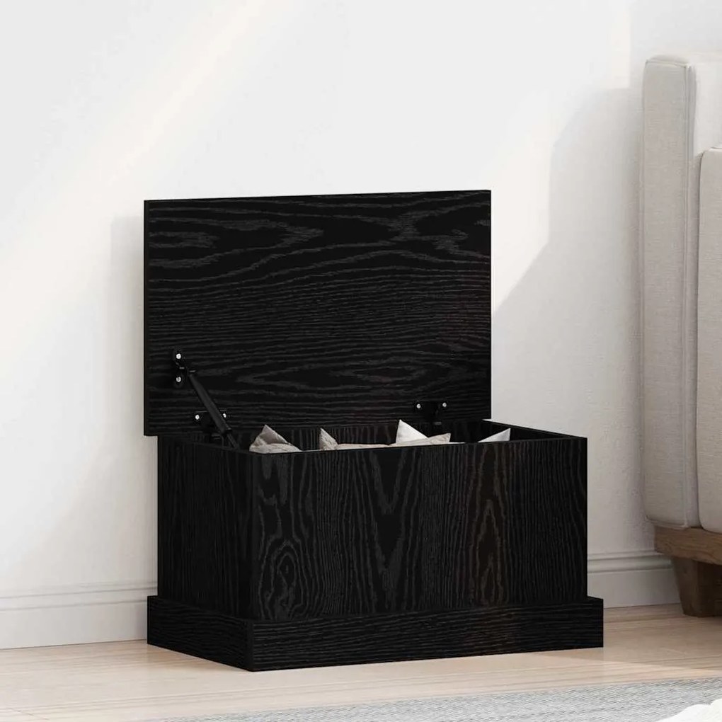 vidaXL Caixa de Armazenamento Carvalho preto 50 x 30 x 28 cm