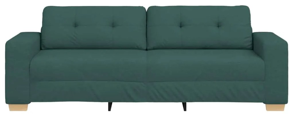 Sofá de 3 lugares vidaXL Verde Escuro 180 cm em Tecido