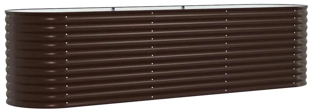 Horta Elevada vidaXL Castanho 320x80x81 cm Aço Galvanizado