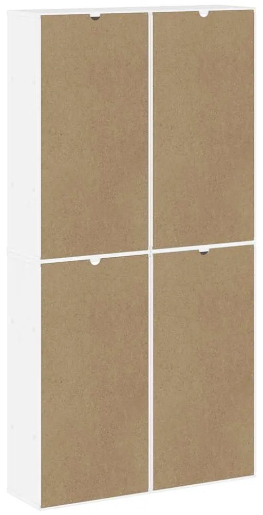 Móveis de apoio 4 pcs ODDA pinho de madeira maciça branco