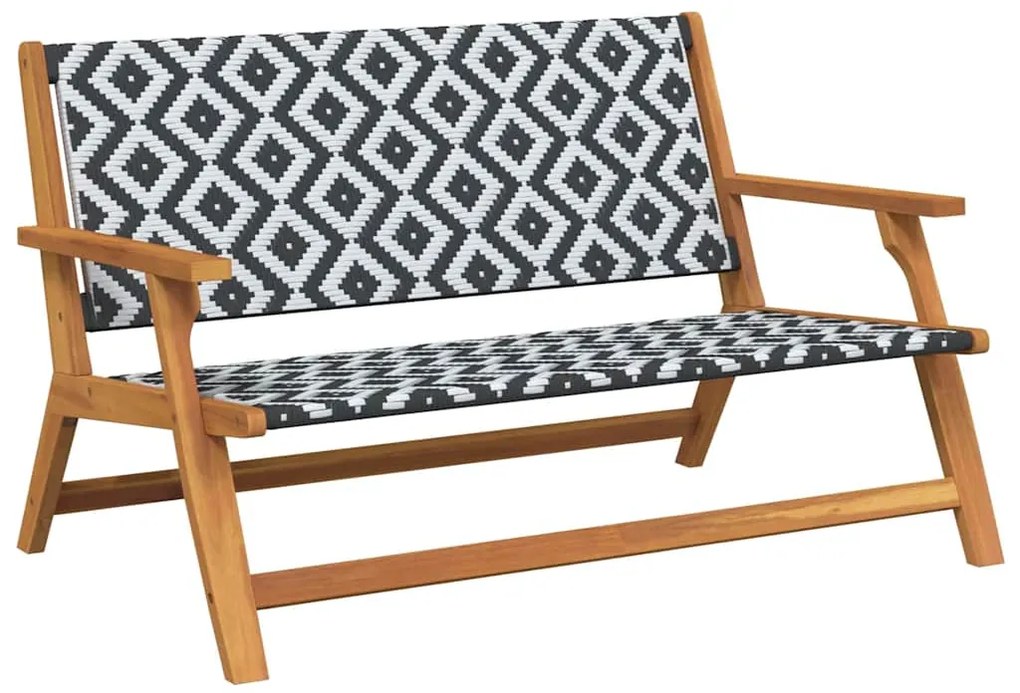 Cadeiras de Jardim com Mesa, Conjunto de 3 Peças, Preto e Branco, Made