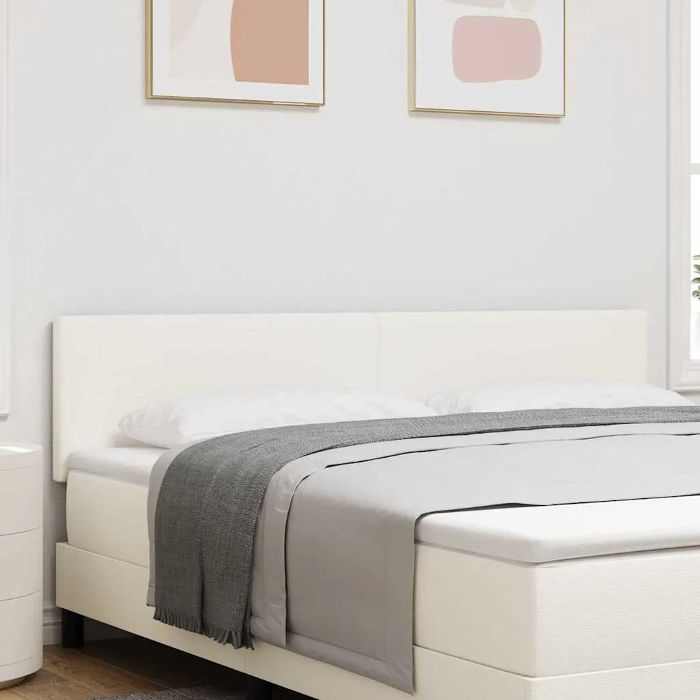Cabeceira vidaXL Design Simples Creme 180 cm Tecido de Veludo