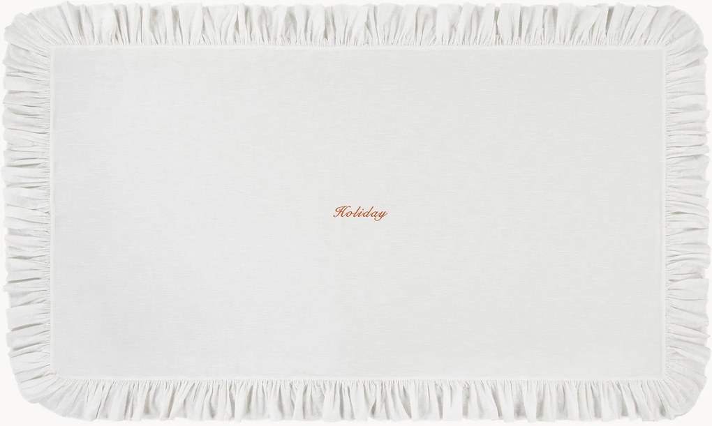 Toalha de mesa em algodão com folho Holiday
