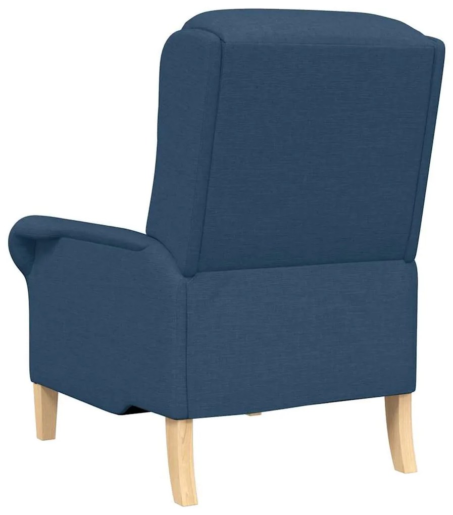 Poltrona Moderna Azul Standard Tecido de poliéster, Madeira
