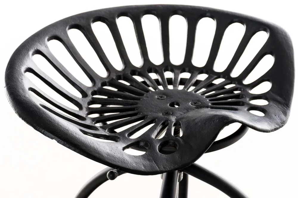 Banco de bar Mimosa 43 x 74-94 x 43 cm Preto