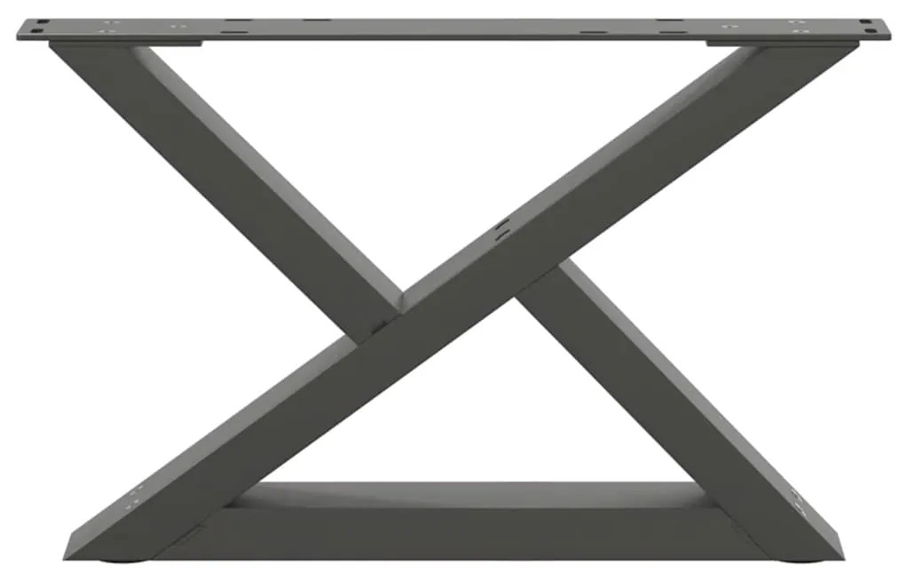 Pés para mesa de centro 2 peças antracite 60x(30-31,3) cm aço