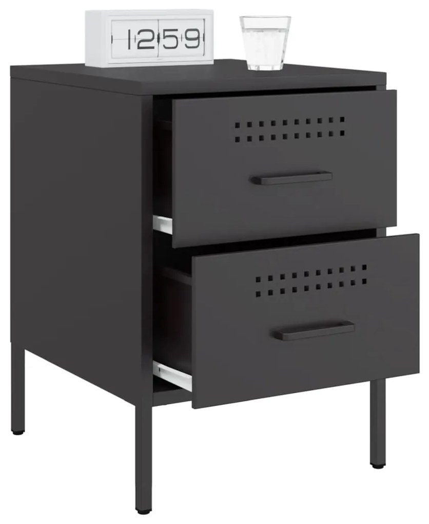 Mesa de cabeceira 36x39x50,5 cm aço preto