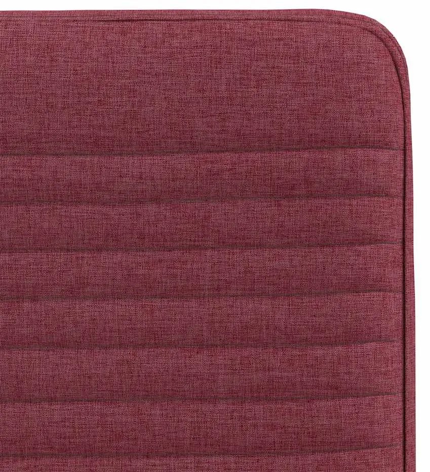 Cadeiras de jantar 4 pcs tecido vermelho tinto