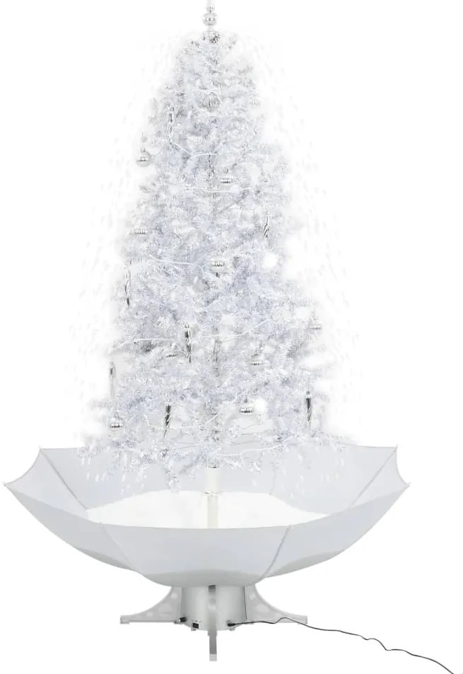 Árvore de Natal c/ neve base formato guarda-chuva 190 cm branco