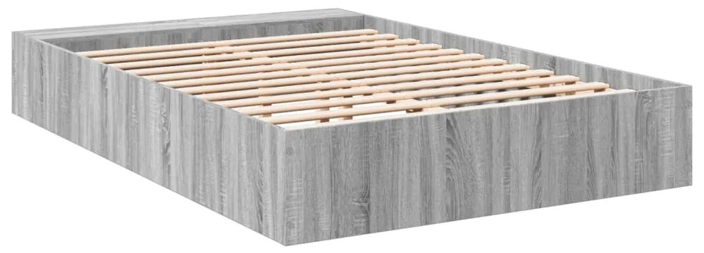 Estrutura cama 140x190 cm derivados de madeira cinzento sonoma
