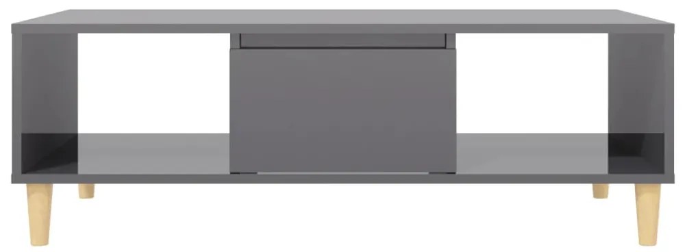 Mesa de centro derivados de madeira cinza brilhante