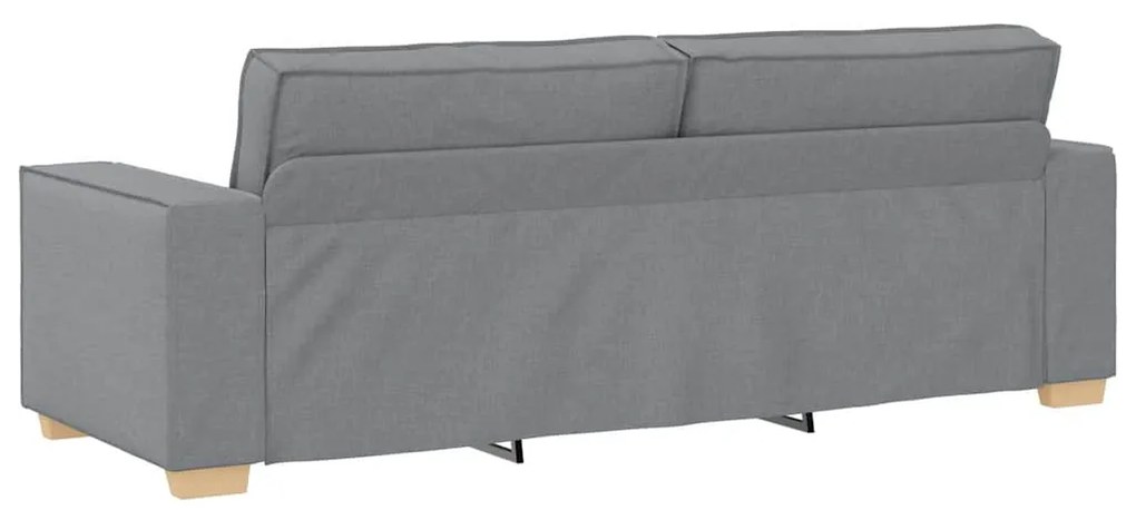 Conjunto de Sofá 3 Peças com Almofadas Cinza Claro