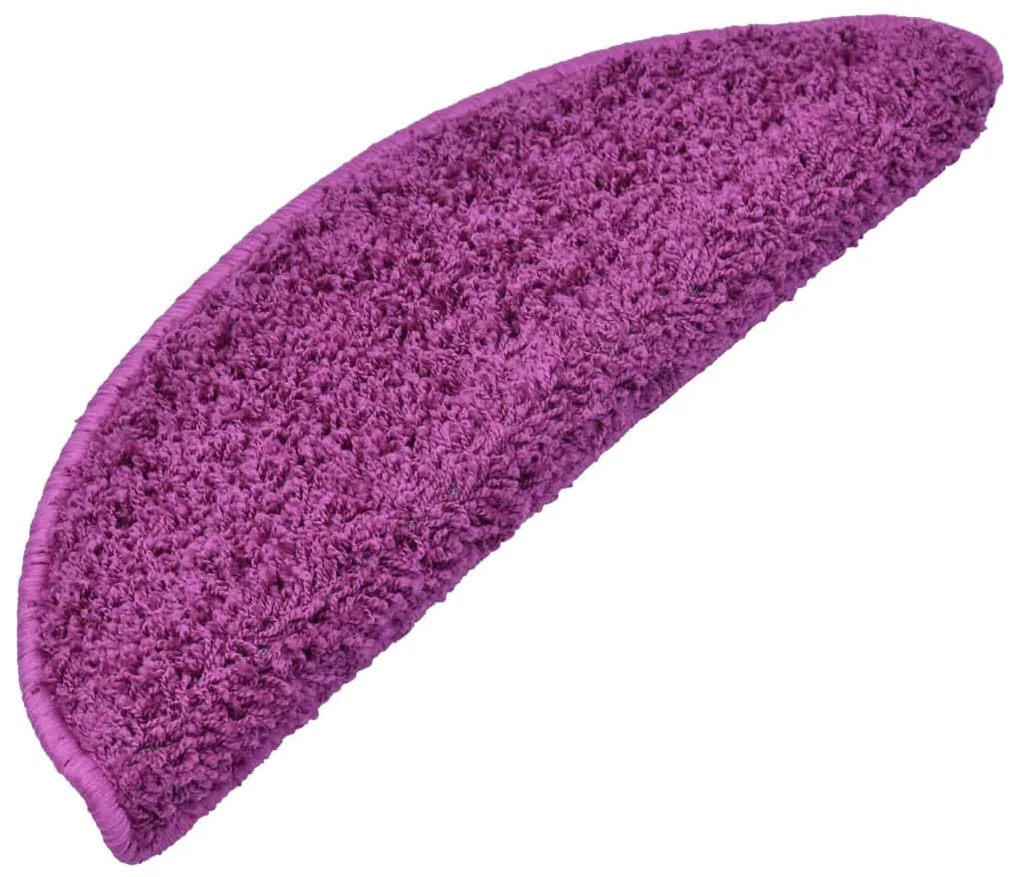 Tapetes de escadas 10 pcs 65x21x4 cm violeta
