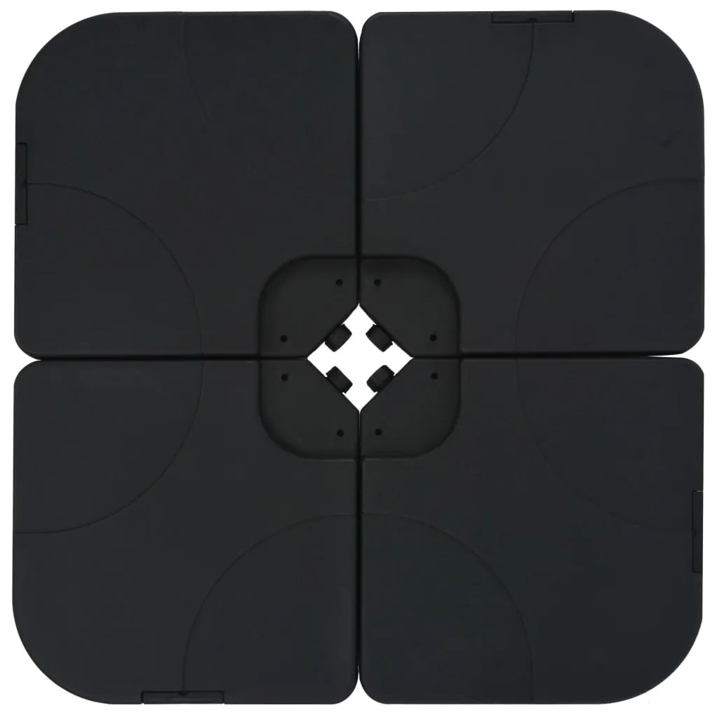 Guarda-sol de jardim com base portátil cinzento-acastanhado