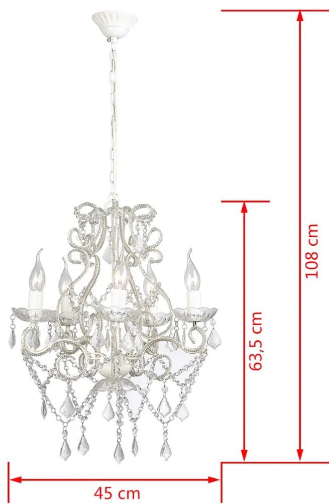 Candelabro com 2800 cristais E14