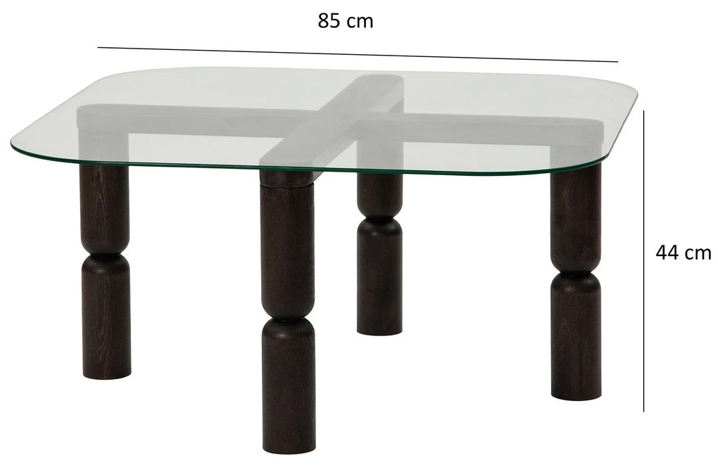 Mesa de Café Kei - Antracite - 80x40x80 cm