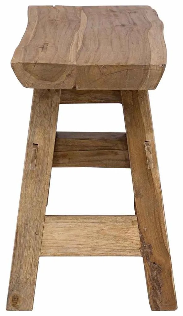 Banco mistura de madeiras recicladas e teca maciça 100x28x43 cm