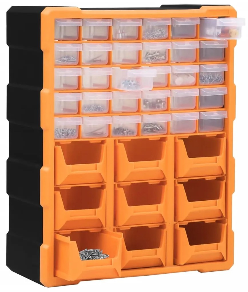 Caixa organizadora com 39 gavetas 38x16x47 cm